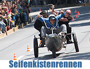 Am Sonntag, 4. Mai, veranstaltet der Bezirksausschuss Au-Haidhausen wieder ein Seifenkistlrennen am Gebsattelberg mit Rennen um den „Großen Preis der Vorstadt Au“  (©Foto:  Martin Schmitz)